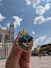 Anillo calavera azul